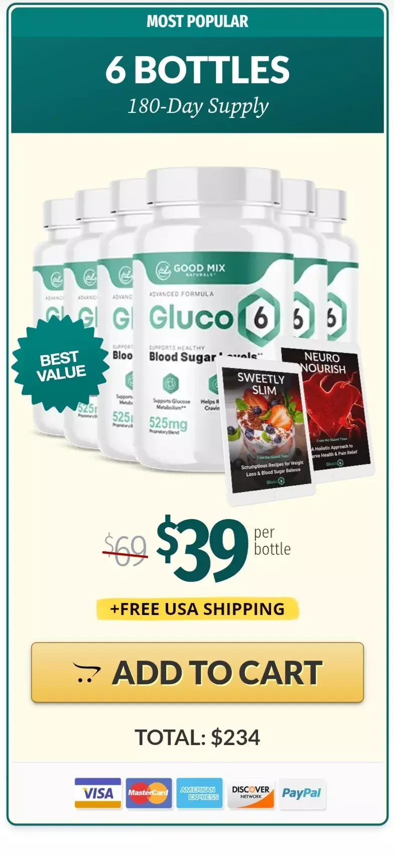 Glycocept™ 6 bottles pricing